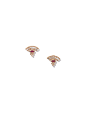 Ruby Fan Marquis Earrings