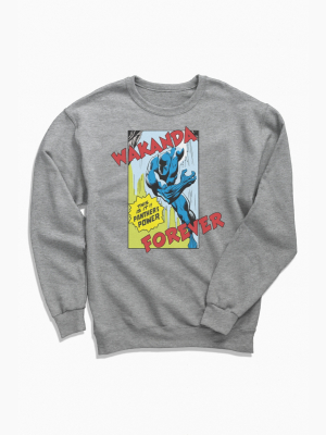 Black Panther Retro Crew Neck Sweatshirt