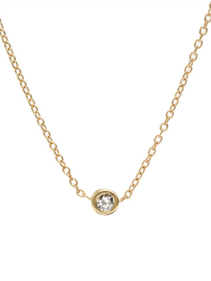 Classic Bezel Necklace In Gold
