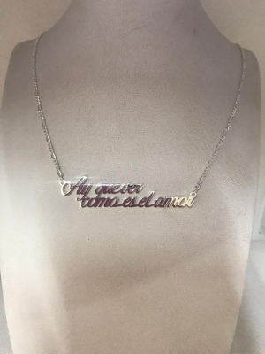 Ay Que Ver Como Es El Amor Tag Necklace Type