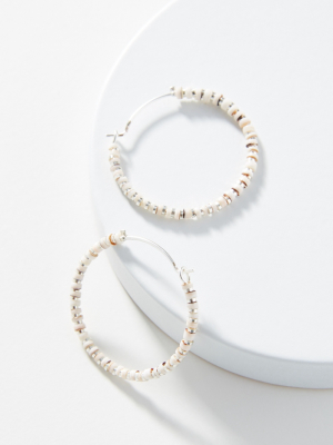 Greta Beaded Hoop Earrings