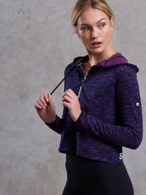 Sd Sport Gym Tech Luxe Crop Hoodie