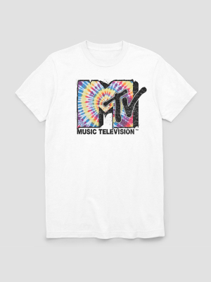 Men's Mtv Short Sleeve Graphic T-shirt White