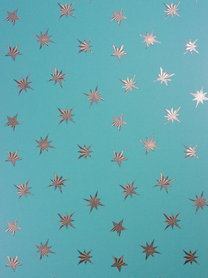 Sirius Wallpaper In Turquoise From The Belvoir Collection By Matthew Williamson