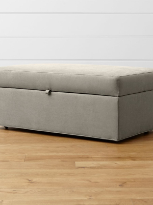 Axis Ii Storage Ottoman With Tray And Casters