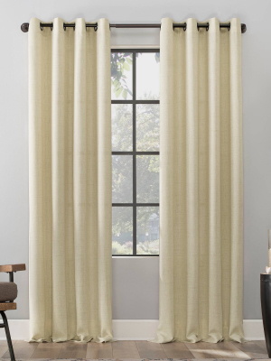 Dari Heathered Texture Light Filtering Grommet Top Curtain Panel - Scott Living