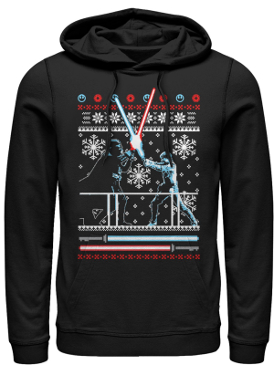 Men's Star Wars Ugly Christmas Duel Pull Over Hoodie