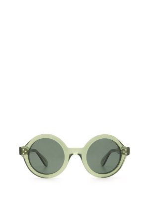 Lesca Phil Round Frame Sunglasses