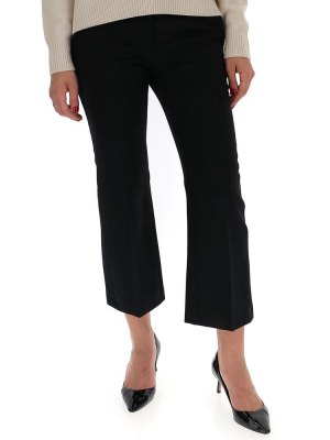 Alexander Mcqueen Cropped Kickback Trousers