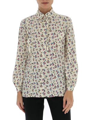 Prada Printed Swallow Blouse