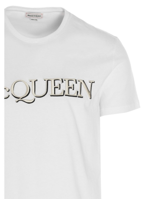 Alexander Mcqueen Logo Embroidered T-shirt