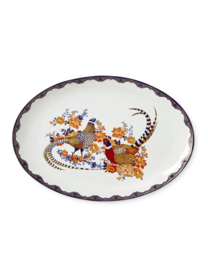 Fleur Coupe Oval Serving Platter