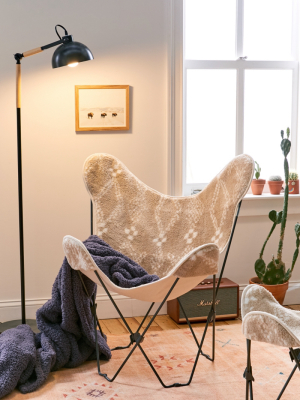 Printed Sherpa Butterfly Chair Cover