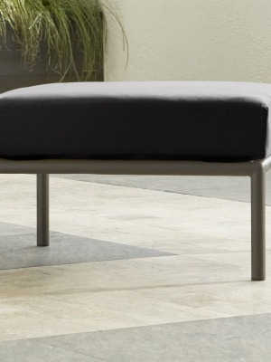 Morocco Graphite Ottoman With Charcoal Sunbrella ® Cushion