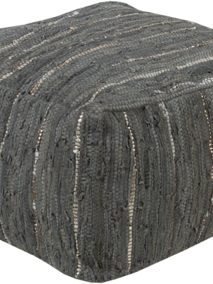 Anthracite Pouf In Grey