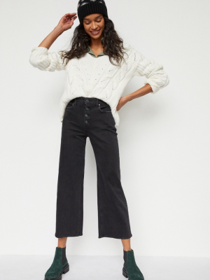 Paige Anessa Ultra High-rise Wide-leg Jeans