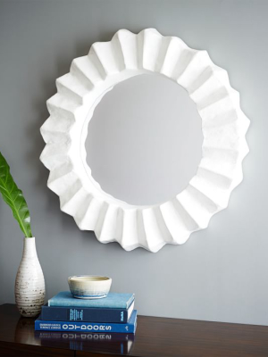 Papier-mache Round Mirror