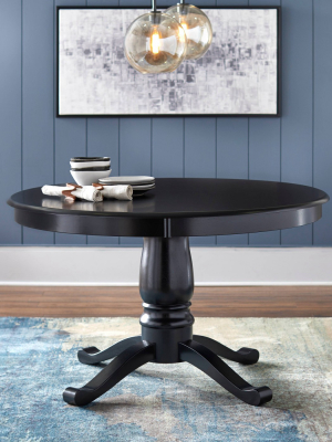 Alexa Pedestal Table Black - Tms