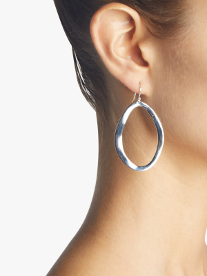 Classico Wavy Open Oval Earrings