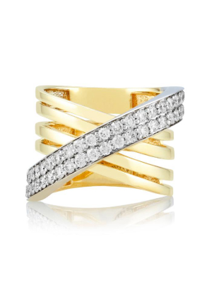 Effy Duo 14k White And Yellow Gold Diamond Ring, 1.23 Tcw