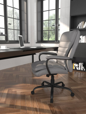 Heavy Duty Executive Chair Gray - Boss Office Products