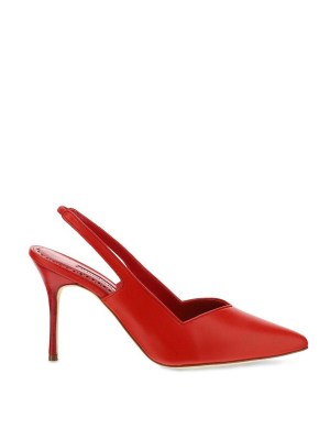 Manolo Blahnik Allura Slingback Pointed-toe Pumps