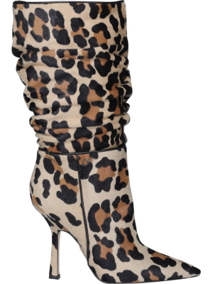 Dsquared2 Leopard Print Ruched Boots