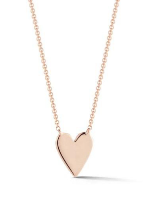 Dana Rebecca Drd Heart Necklace In Rose Gold
