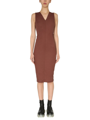 Rick Owens V-neck Midi Dress