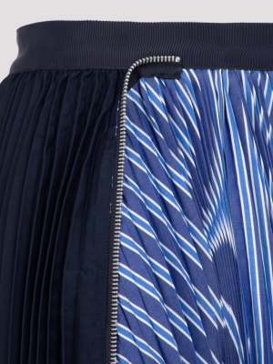 Sacai Pleated Asymmetric Skirt