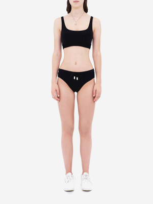 Track Bikini Bottoms Black