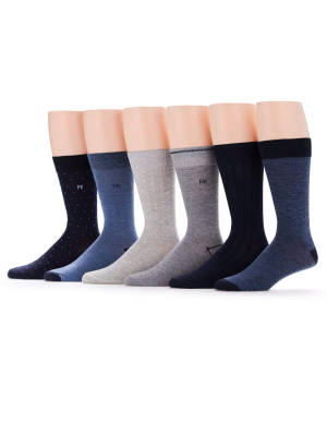 6 Pack Pindot Socks