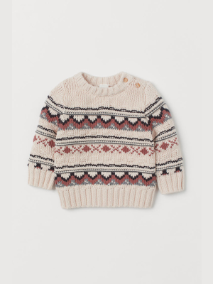 Jacquard-knit Sweater