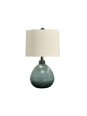 Ceramic Table Lamp Turquoise - Stylecraft