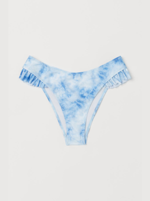 Flounce-trimmed Bikini Bottoms