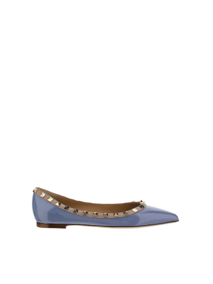 Valentino Garavani Rockstud Ballet Flat Shoes