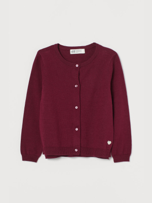 Fine-knit Cotton Cardigan