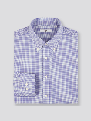 Men Easy Care Checked Regular-fit Long-sleeve Shirt (online Exclusive)