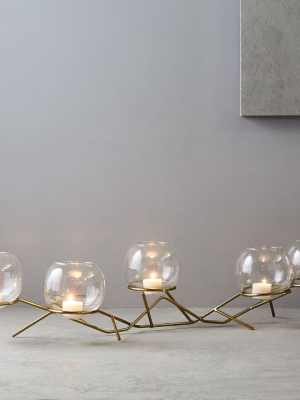 Brass & Glass Globe Centerpiece