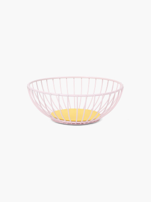 Small Iris Wire Basket - Pink/yellow