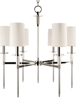 Amherst 6 Light Chandelier Polished Nickel