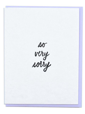 So Very Sorry Card