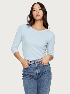 Dora 3/4 Sleeve Shine Tee