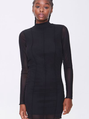 Bodycon Mock Neck Mini Dress