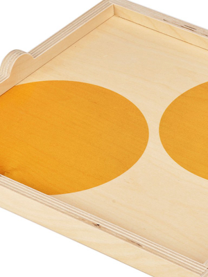 Yellow Dot Square Tray