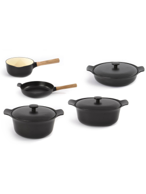 Berghoff Ron 8pc Cast Iron Cookware Set, Black