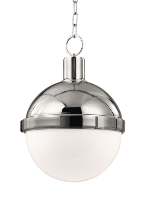 Lambert 1 Light Pendant Polished Nickel