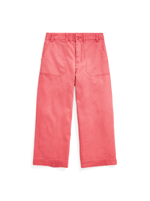 Cropped Cotton Chino Pant