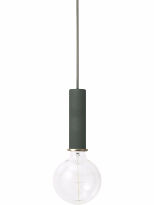 Socket Pendant High In Dark Green