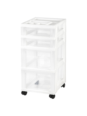 Iris 4 Drawer Rolling Storage Cart